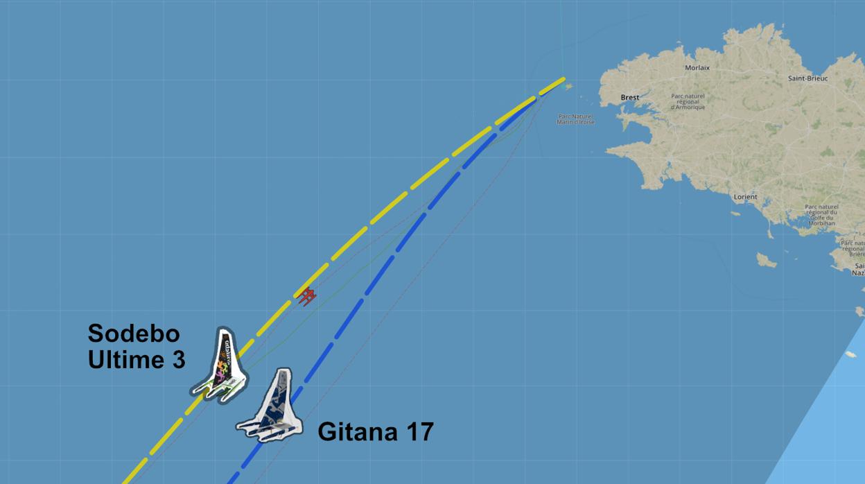 En plena madrugada «Sodebo Ultim 3» y «Gitana 17» partieron a por el récord Jules Verne