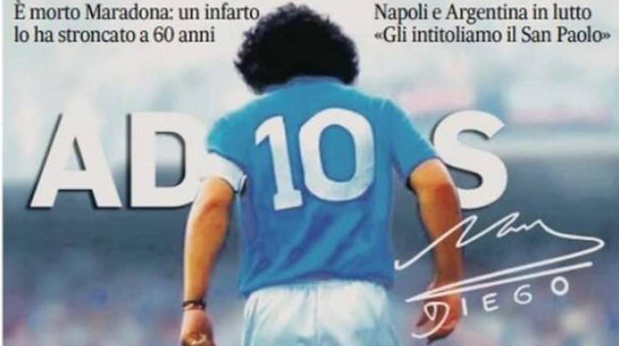 Así recogen las portadas de todo el mundo la muerte de Maradona: «Dios ha muerto»