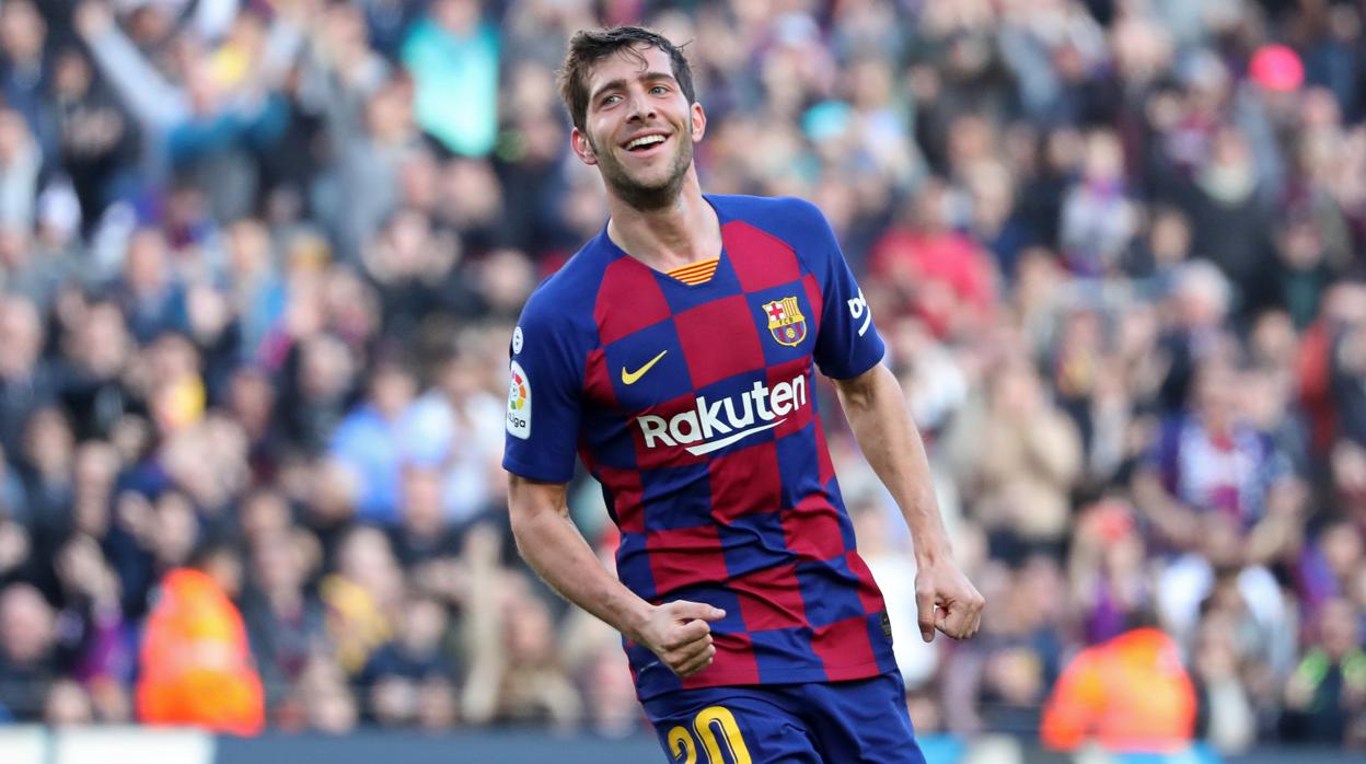 Sergi Roberto, en un partido con el Barcelona la temporada pasada