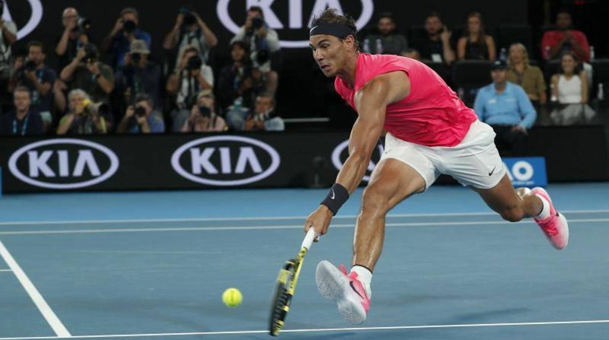 Nadal, durante el Abierto de Australia 2020