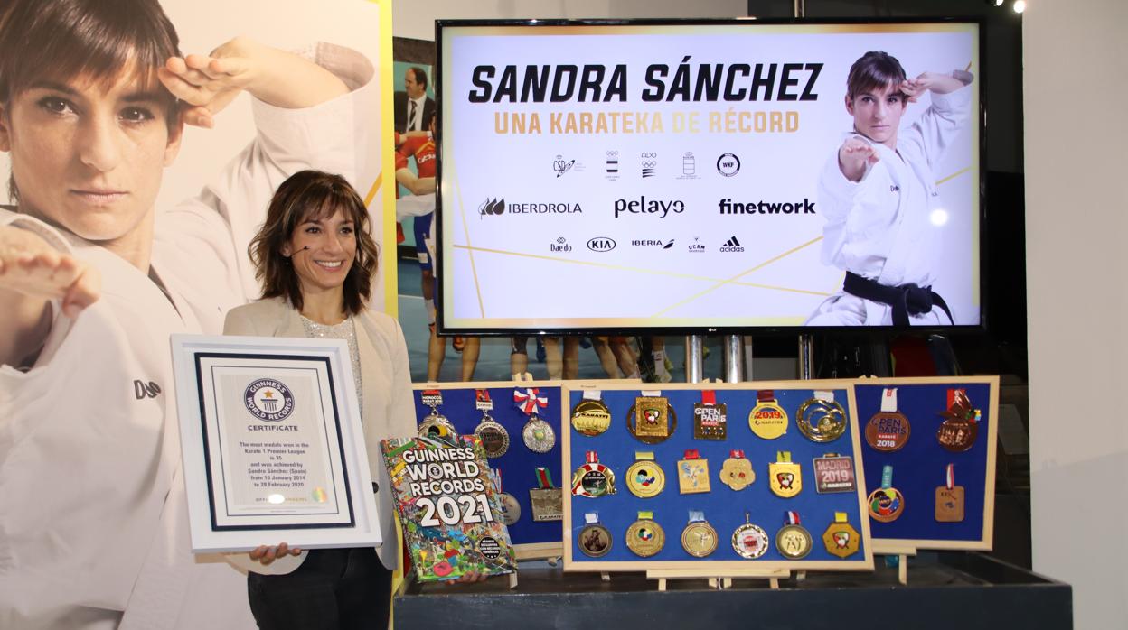 Sandra Sánchez, durante la presentación del acto del Libro Guinness de los Récords 2021