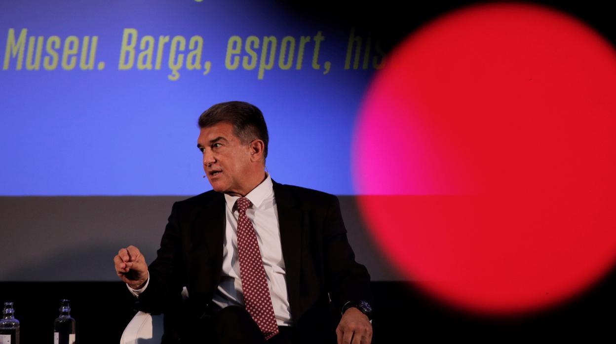 Joan Laporta durante un acto preelectoral