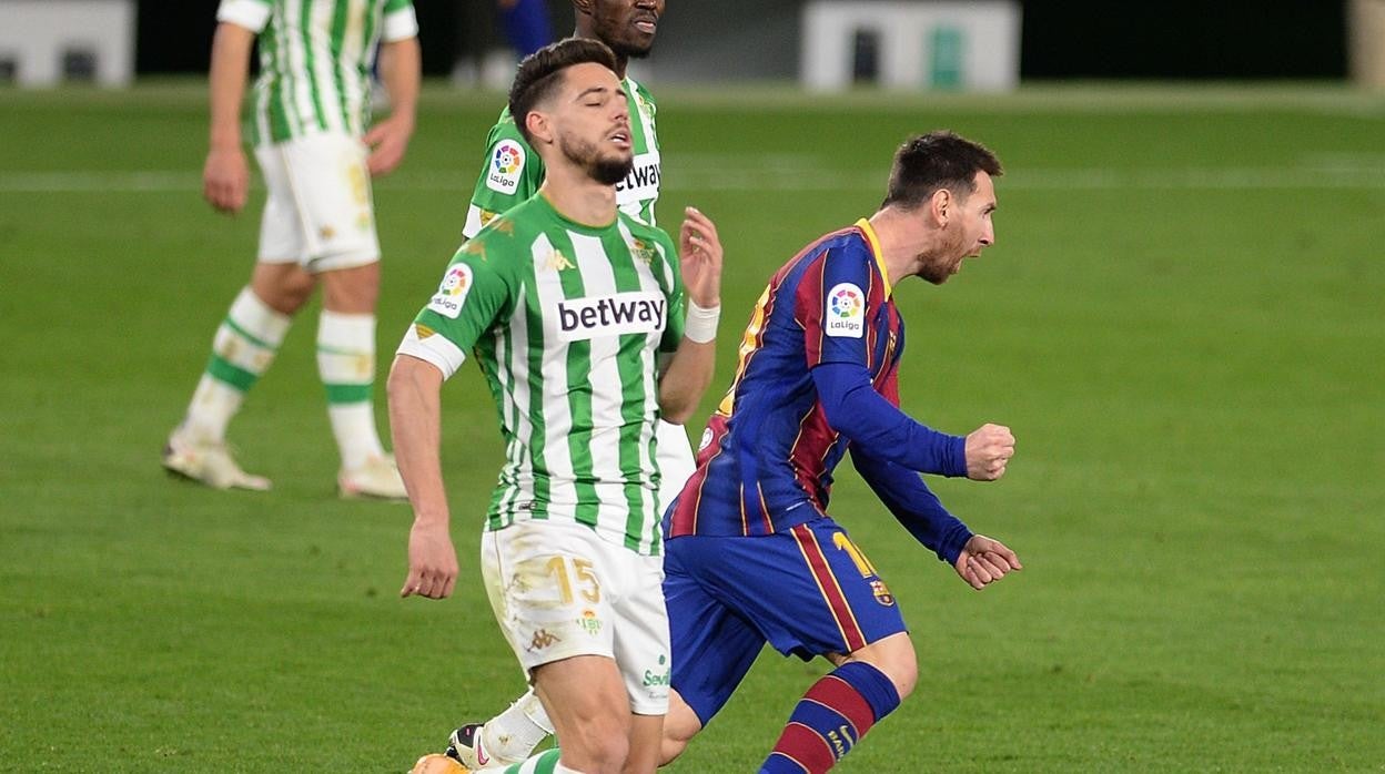 Leo Messi celebra su gol ante el Betis este pasado domingo