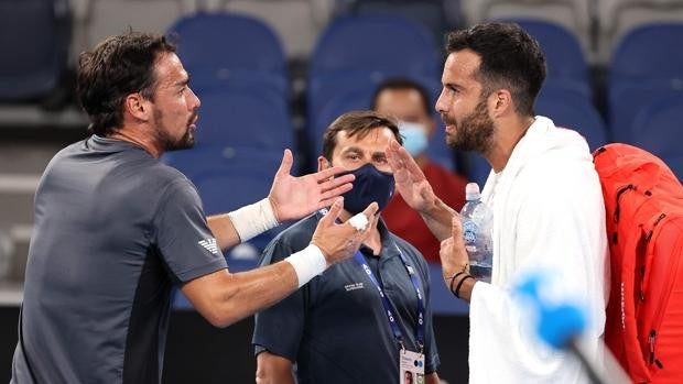 Partido y pospartido de alta tensión entre Fognini y Caruso