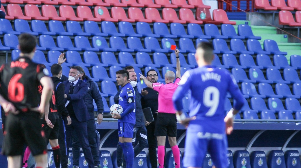 José Bordalás, expulsado en el penúltimo partido de Liga ante la Real Sociedad