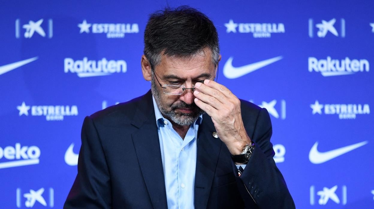 Bartomeu, durante un acto del Barcelona cuando aún era presidente