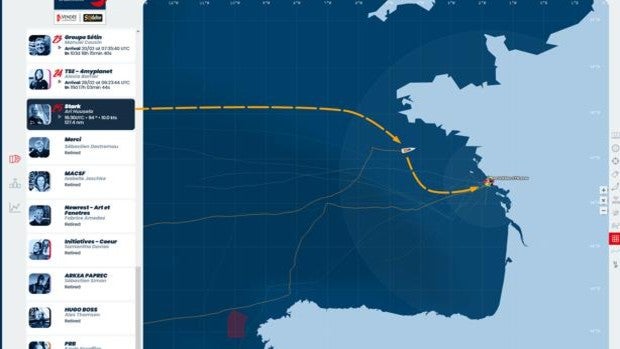 Ari Huusela a 125 millas de Les Sables d´Olonne después de 116 días