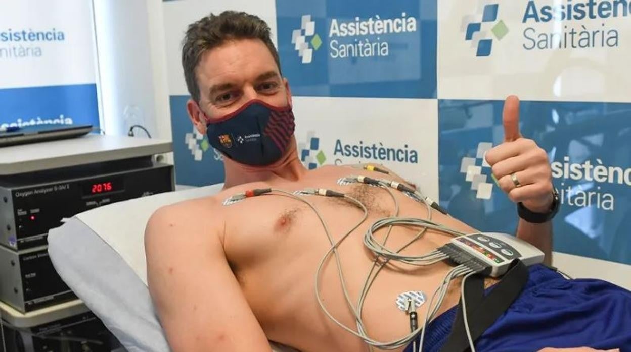 Pau Gasol, durante los exámenes médicos