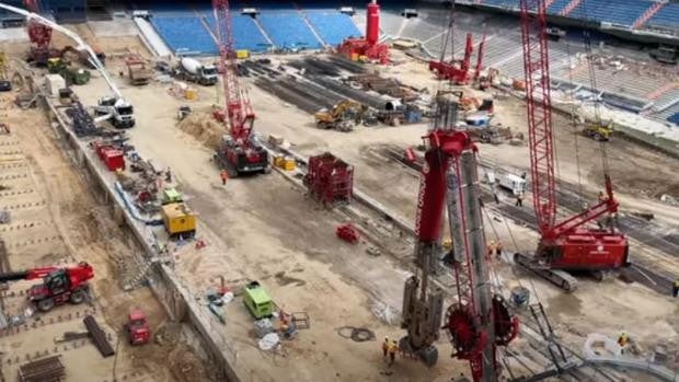 Así se ven las obras del Bernabéu desde dentro