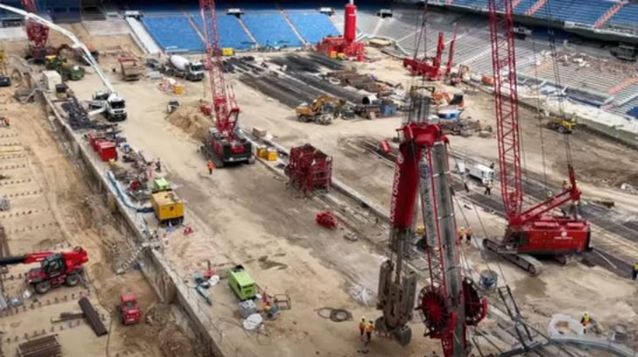 Así se ven las obras del Bernabéu desde dentro