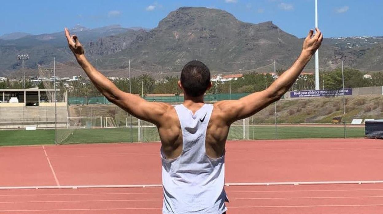 Bruno Hortelano en una de sus últimas sesiones de entrenamiento en Tenerife