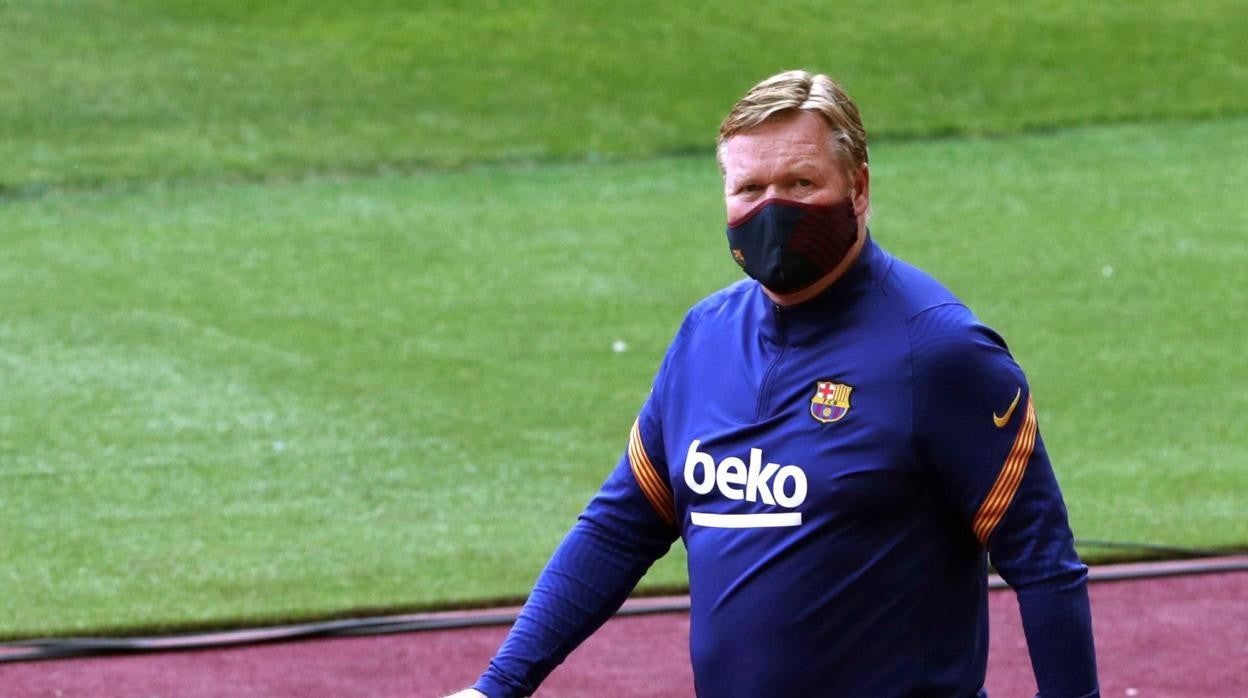 Koeman, durante un entrenamiento