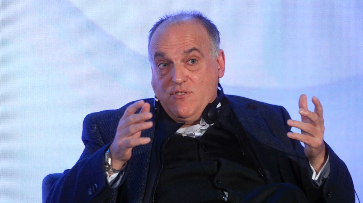 Javier Tebas, presidente de la Liga, en una imagen de 2019