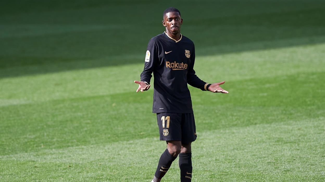 Ousmane Dembélé, durante un partido del Barcelona