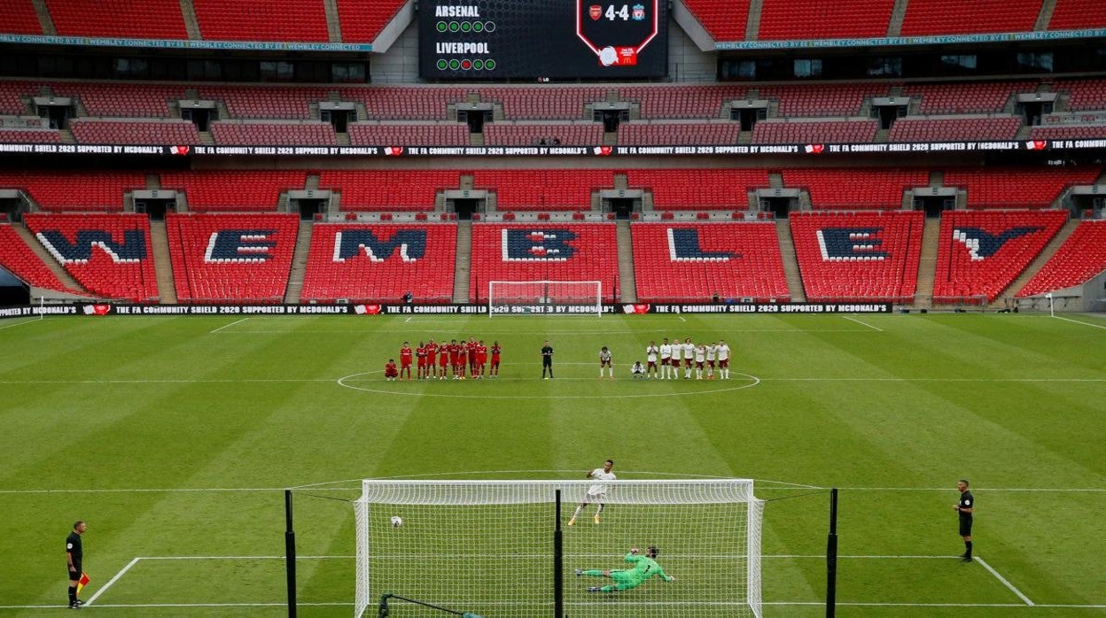 Un partido en Wembley durante la pandemia