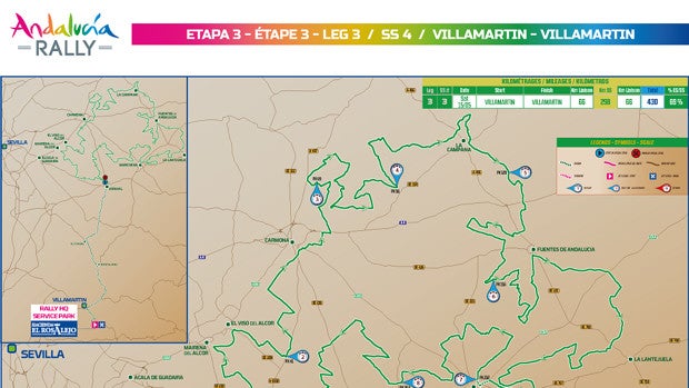 Así es el recorrido de la etapa 3 del Rally Andalucía 2021