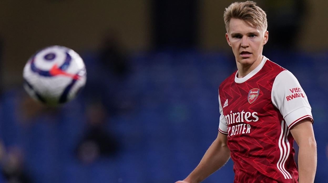 Odegaard, en un partido con el Arsenal