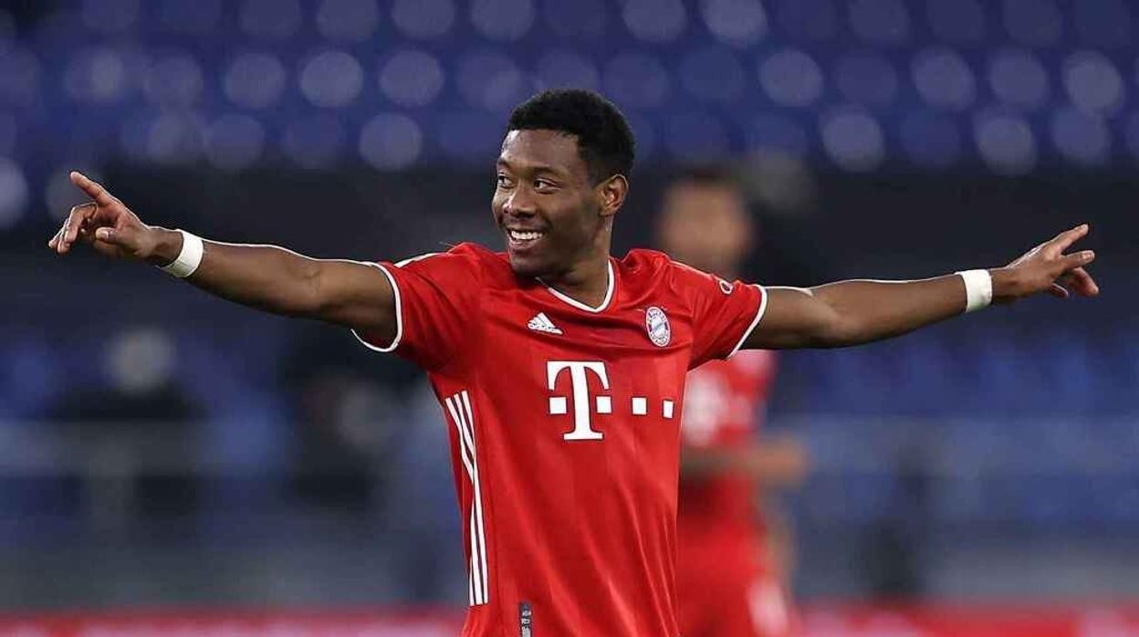 David Alaba, en un partido con el Bayern, su anterior club