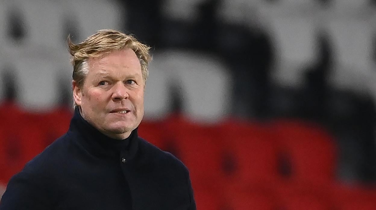 Ronald Koeman, durante un partido del Barcelona