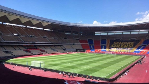 Estadio de La Cartuja en Sevilla durante la final de la Copa del Rey 2021