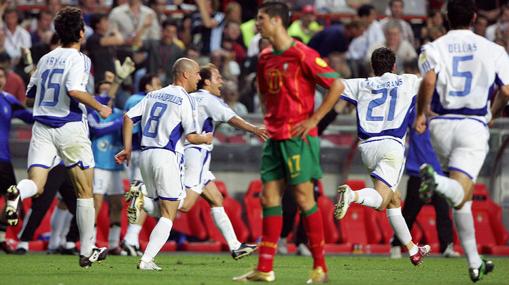 Cristiano Ronaldo presencia 1-0 de Charisteas