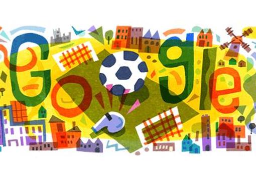 Google celebra el inicio de la Eurocopa con un doodle