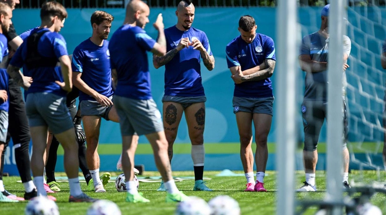 Entrenamiento de la selección de Eslovaquia