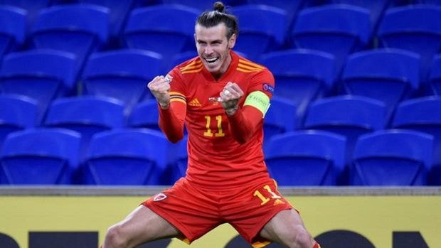 Gareth Bale en un partido con Gales