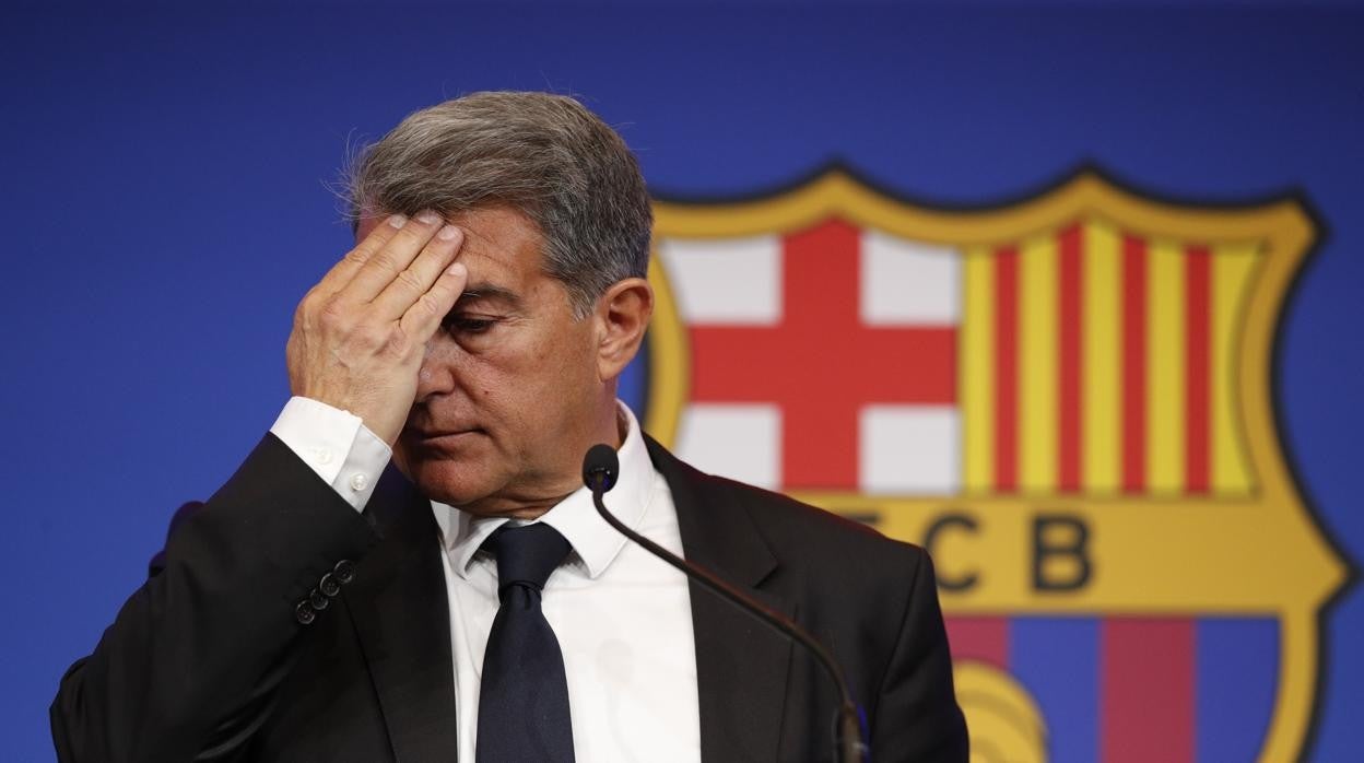 Joan Laporta, durante una comparecencia