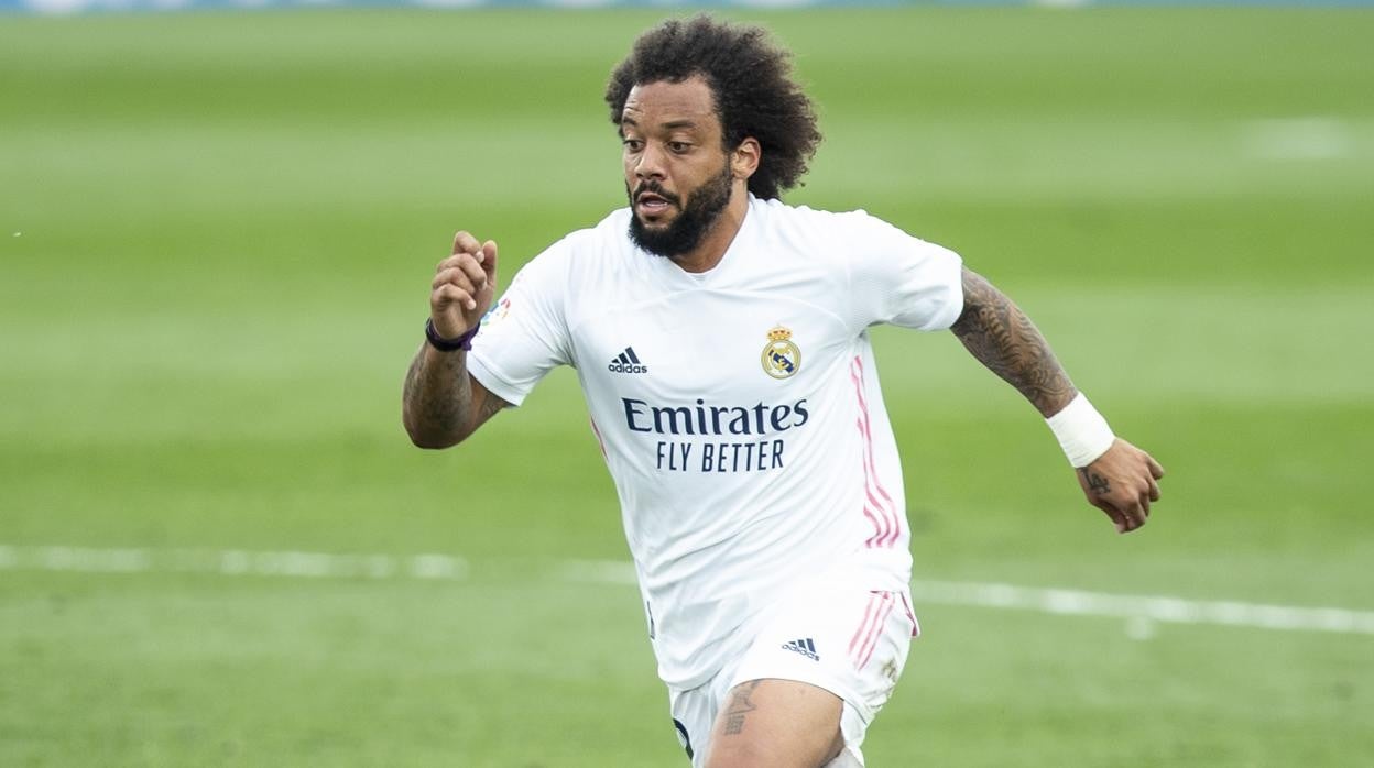 Marcelo, durante un calentamiento