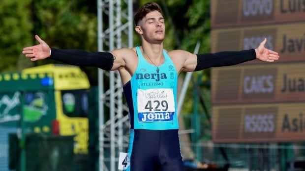 El velocista sevillano Jesús Gómez Villadiego, campeón de España de los 200 metros en Getafe