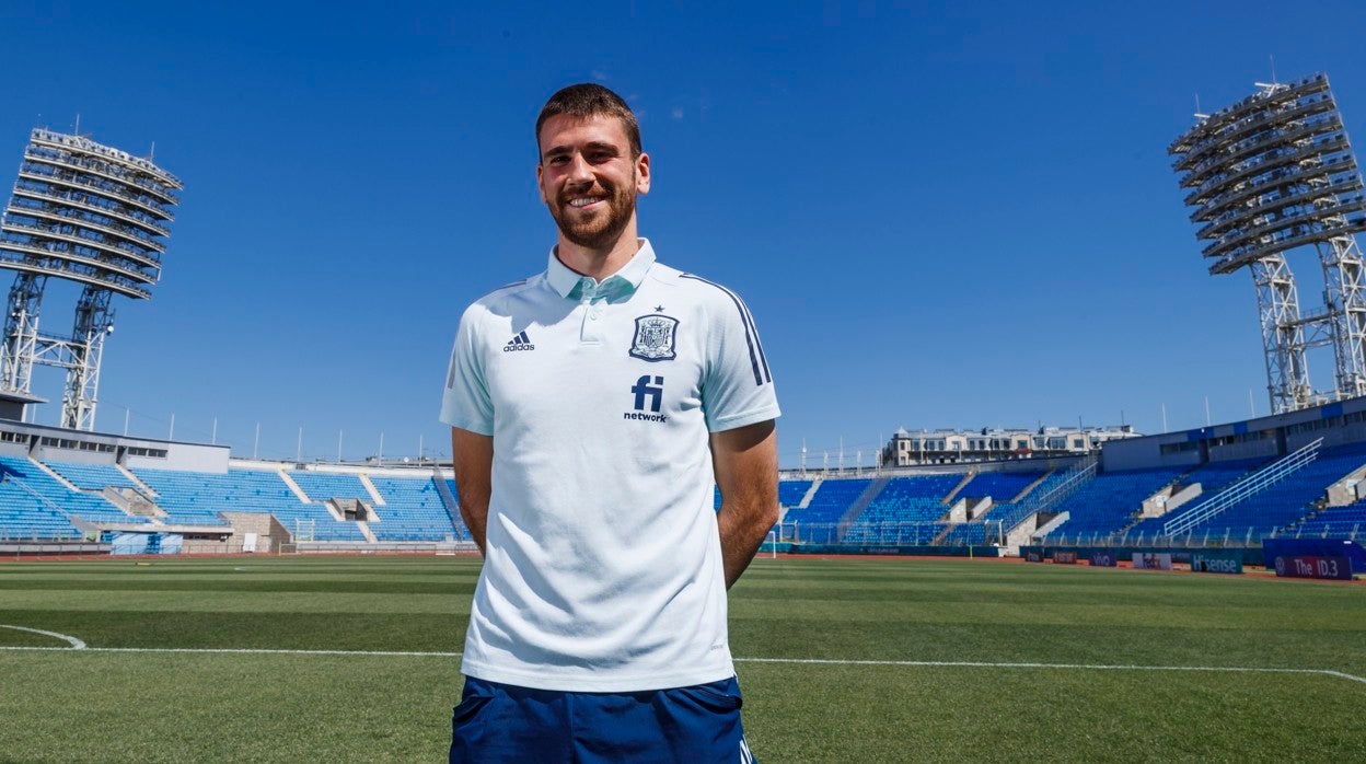 Unai Simón, en el estadio Petrovski de San Petersburgo