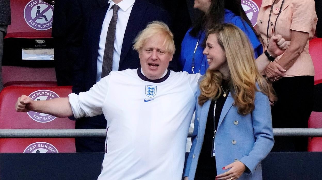 Boris Johnson, ayer en Wembley