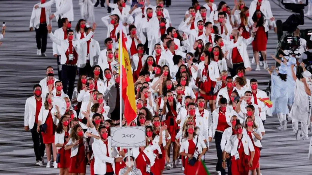 Imagen de los olímpicos españoles en la jornada de inauguración.