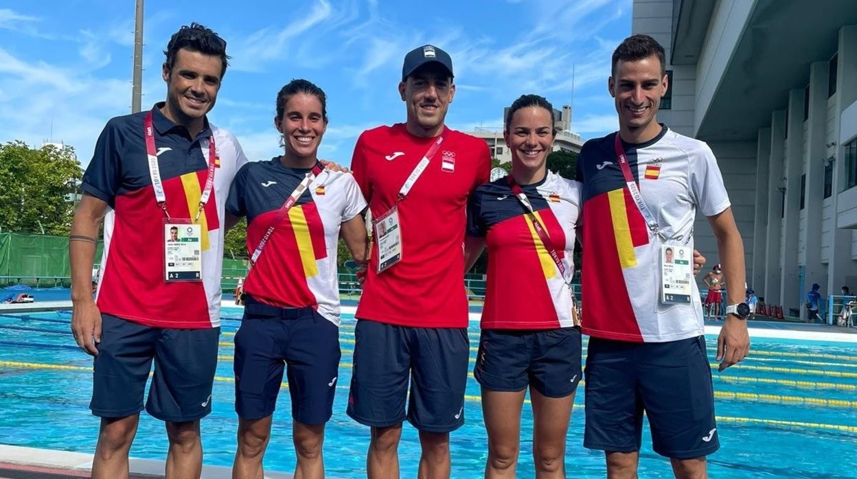 De izquierda a derecha: Gómez Noya, Casillas, Alarza, Godoy y Mola