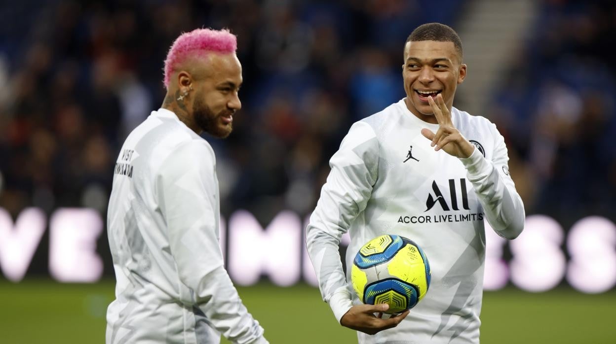 Neymar y Mbappé, en un entrenamiento