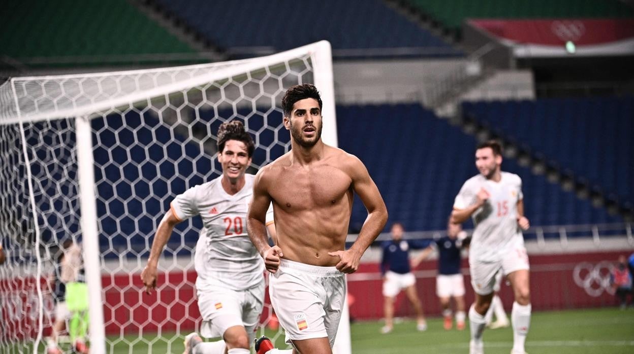 Asensio, tras anotar el gol de la victoria frente a Japón