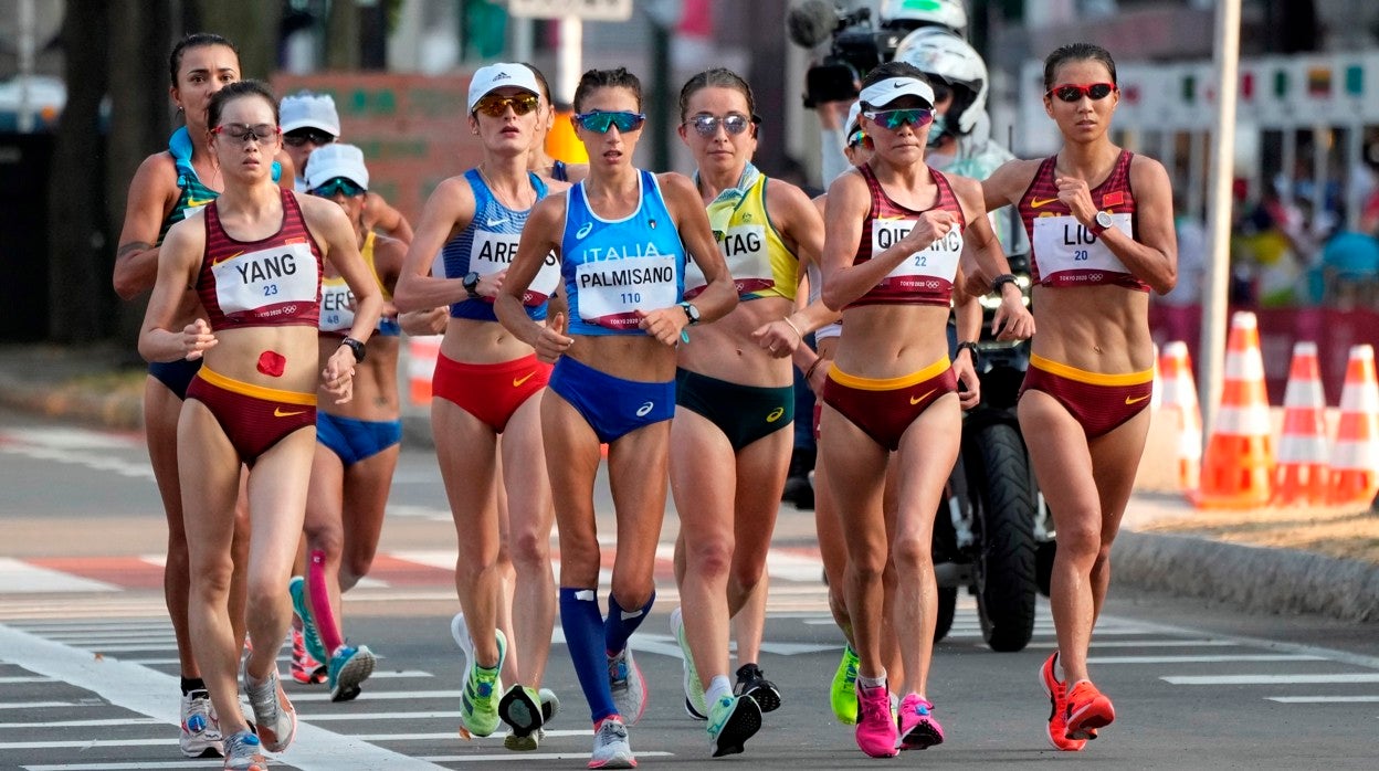 Las marchadoras, en la prueba de 20 kilómetros