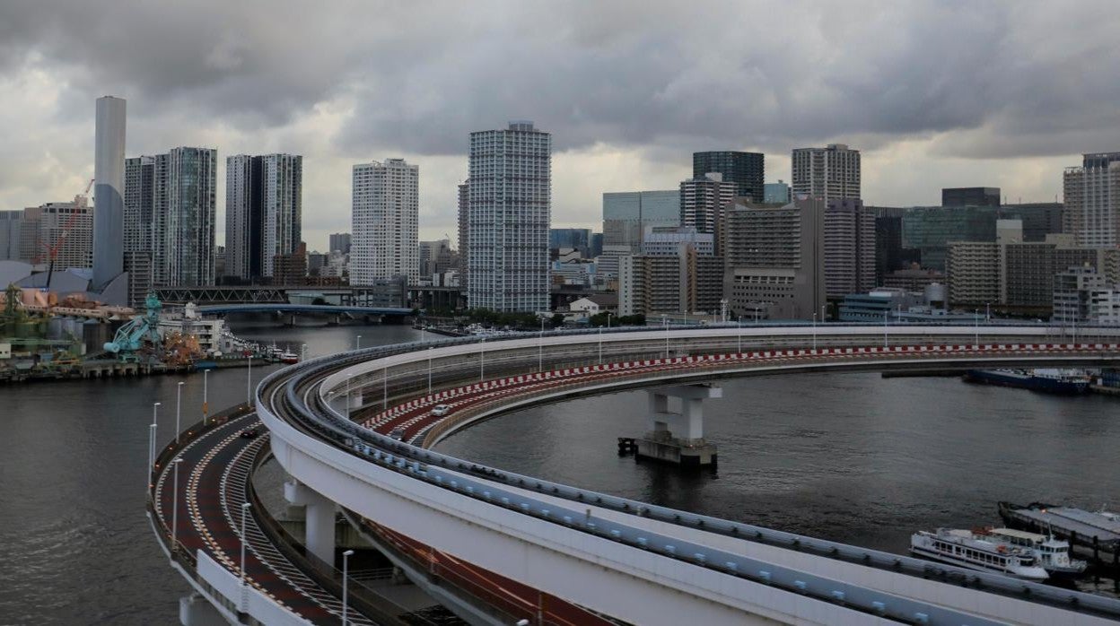 Imagen de la zona de los rascacielos de Tokio durante los Juegos