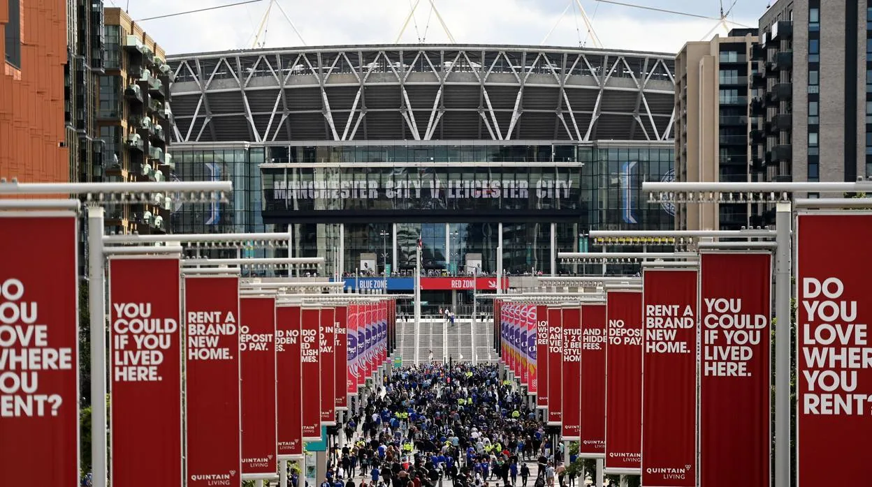 La entrada al estadio de Wembley