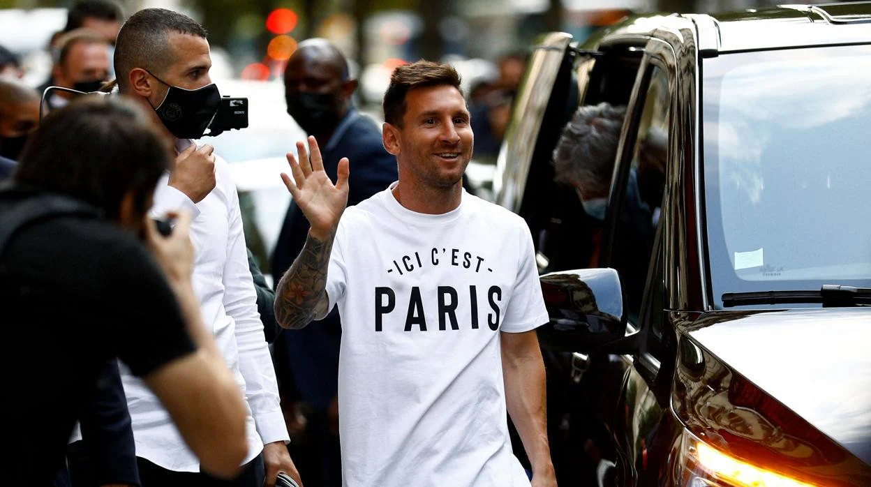 Messi, ayer a su llegada a París
