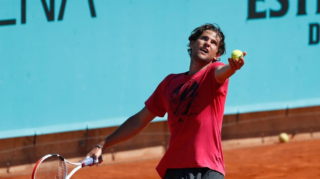 Thiem, durante un partido del Mutua Madrid Open