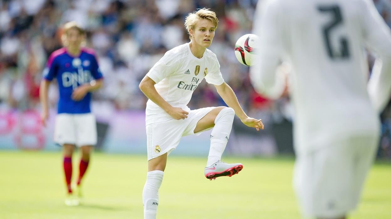 Odegaard con 16 años, en 2015, cuando llegó al Real Madrid