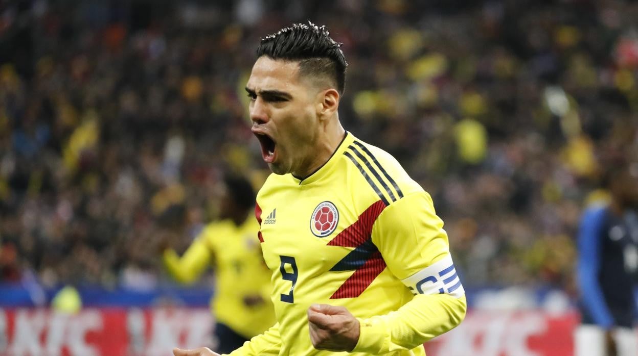 Radamel Falcao durante un amistoso entre Francia y Colombia