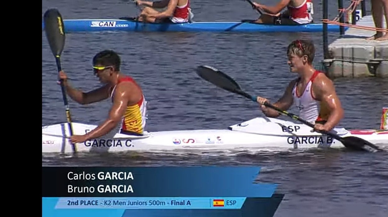 Carlos García y Bruno García, tras proclamarse subcampeones del mundo