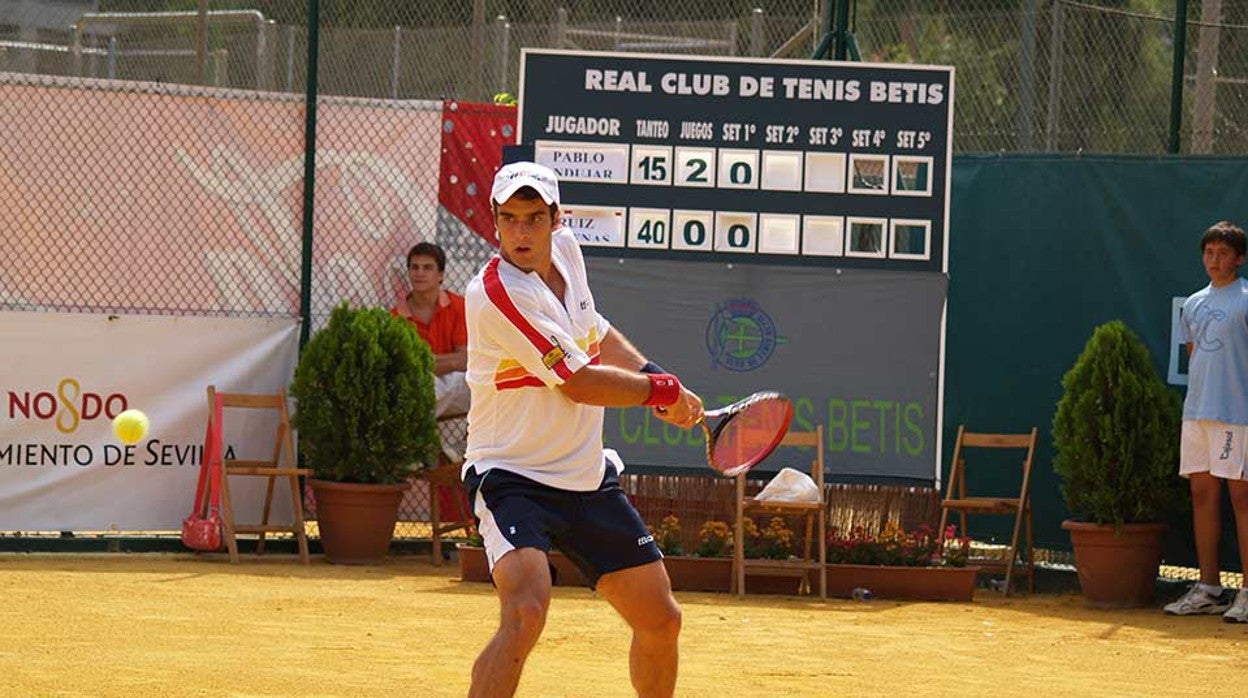 Pablo Andújar en uno de sus primeras participaciones en la Copa Sevilla