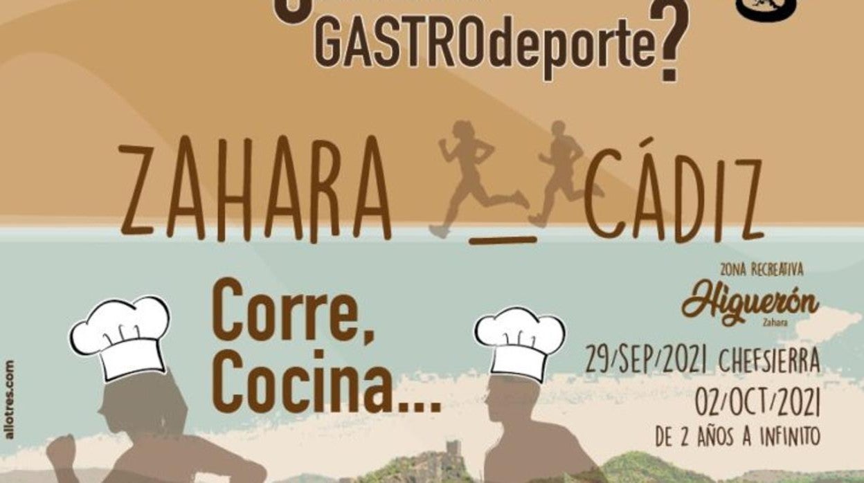 Cartel del evento deportivo-gastronómico.