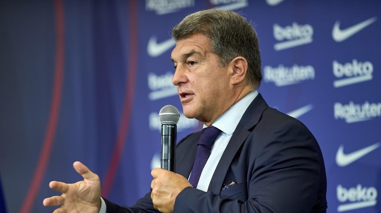 Joan Laporta durante un acto del Barcelona