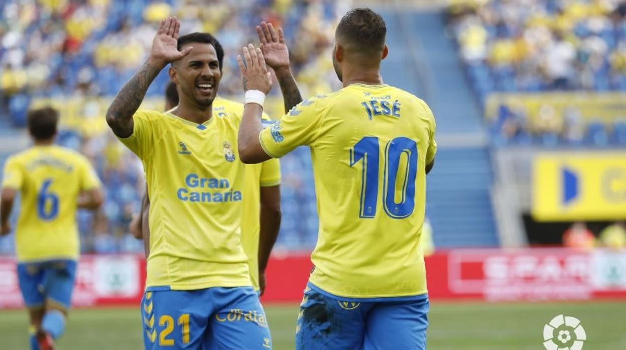 Jesé, celebrando su gol ante el Cartagena