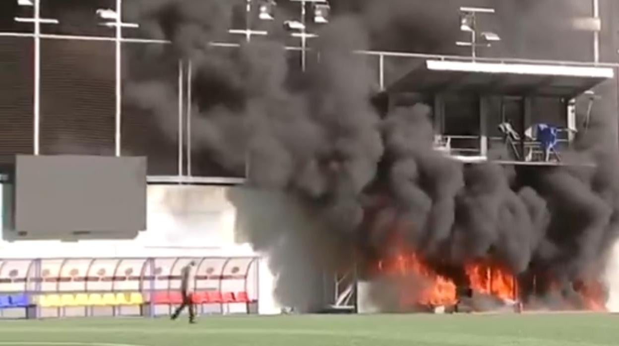 Incendio en el Estadio Nacional de Andorra